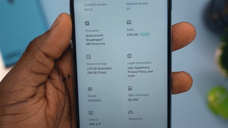 OPPO A96 được trang bị bộ vi xử lý Snapdragon 680, RAM 8 GB. Nguồn: Fisayo Fosudo OPPO A96 được trang bị bộ vi xử lý Snapdragon 680, RAM 8 GB. Nguồn: Fisayo Fosudo