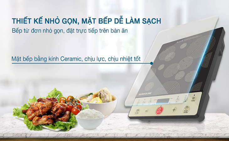 Bếp từ dương dễ dàng lắp đặt, vệ sinh