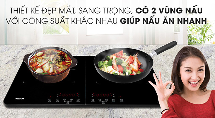 Bếp từ dương có thiết kế hiện đại, sang trọng