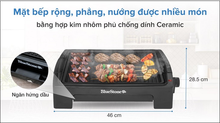 Bếp nướng điện BlueStone của nước nào? Có tốt không? > Bếp nướng điện Bluestone EGB-7418 1500W 