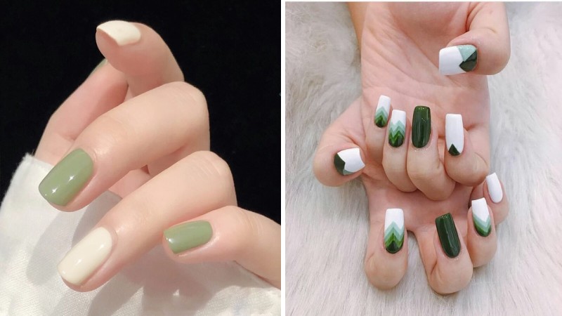 Mẫu nail xanh rêu hot: Đừng bỏ lỡ xu hướng mẫu nail xanh rêu hot! Với những thiết kế đẹp mắt và tinh tế, nails xanh rêu hot sẽ khiến cho đôi tay của bạn trở nên xinh đẹp và thu hút mọi ánh nhìn.