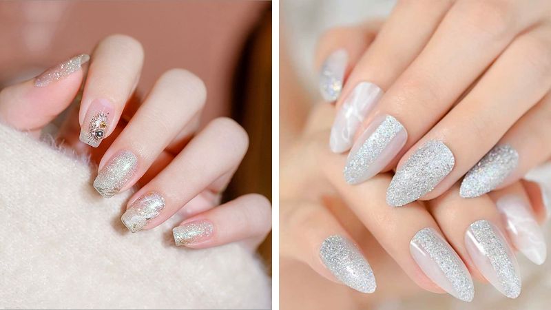 Glitter Glitter Bridal Nail Pattern