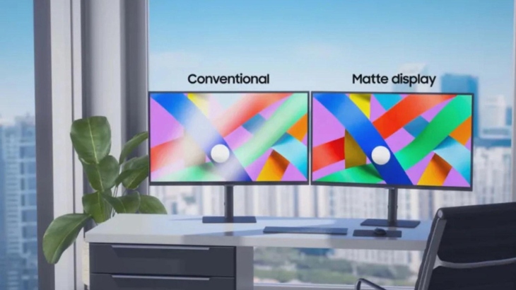 Samsung ra mắt ViewFinity 2022: Màn hình đạt chuẩn chống chói UL đầu tiên trên thế giới > Tấm nền Matte Display chống chói gây khó chịu mắt