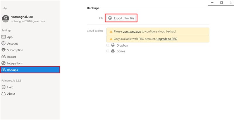 Cách sử dụng Raindrop.io trên Windows 11 Cách sử dụng Raindrop.io trên Windows 11