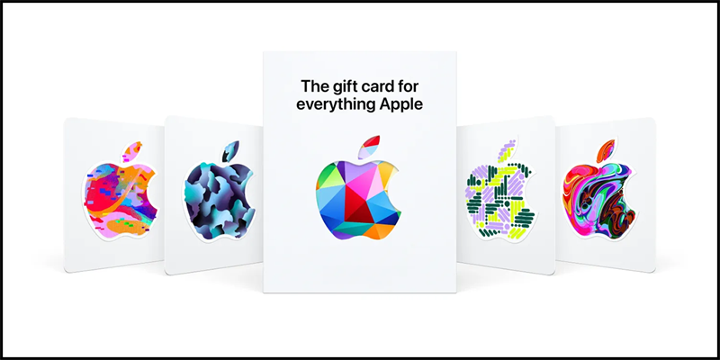 Thẻ quà Apple thôi mà cũng có tùm lum trái táo đẹp quá trời nè