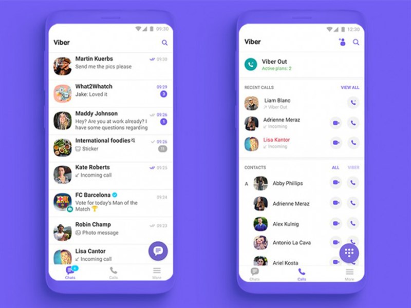 Viber với giao diện đơn giản dễ làm quen