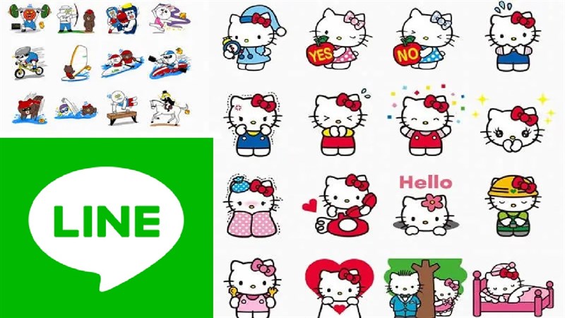 LINE sở hữu rất nhiều stiker, emoji dễ thương