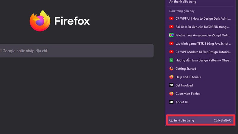 Cách nhập dữ liệu bookmark từ trình duyệt khác vào Mozilla Firefox Cách nhập dữ liệu bookmark từ trình duyệt khác vào Mozilla Firefox