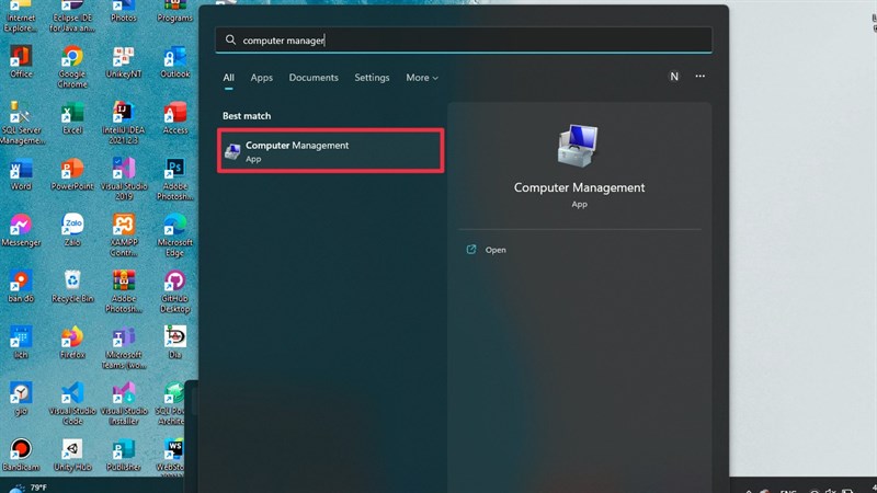 Cách mở trình quản lý Disk Management trên Windows 11