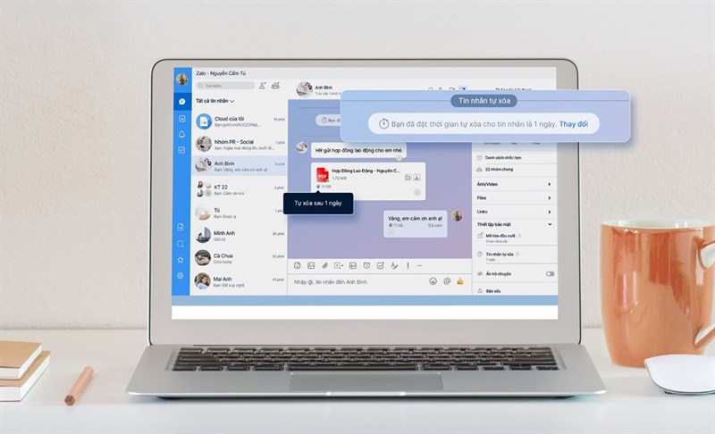 Người dùng Zalo chủ động kiểm soát quyền riêng tư và bảo mật của các cuộc trò chuyện bằng tính năng tin nhắn tự xóa