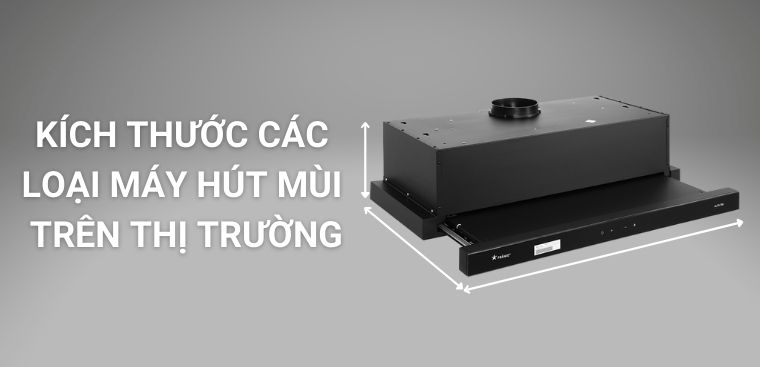 Kích thước các loại máy hút mùi trên thị trường