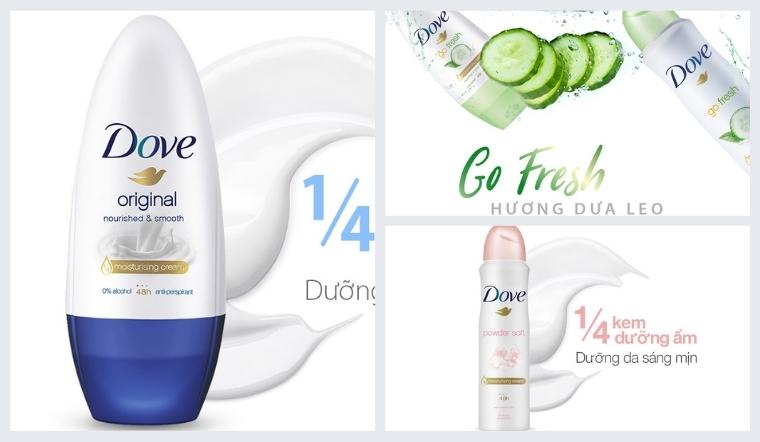 Review các dòng sản phẩm khử mùi của Dove được yêu thích trên thị trường