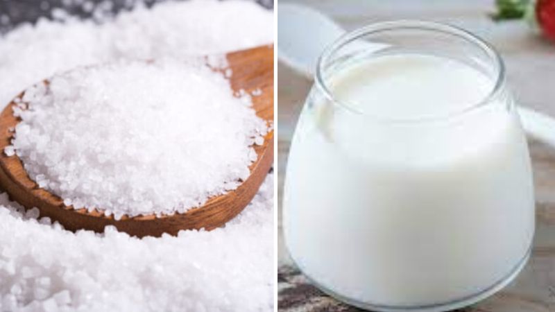 Treating inflamed hair follicles with a mixture of salt and unsweetened yogurt