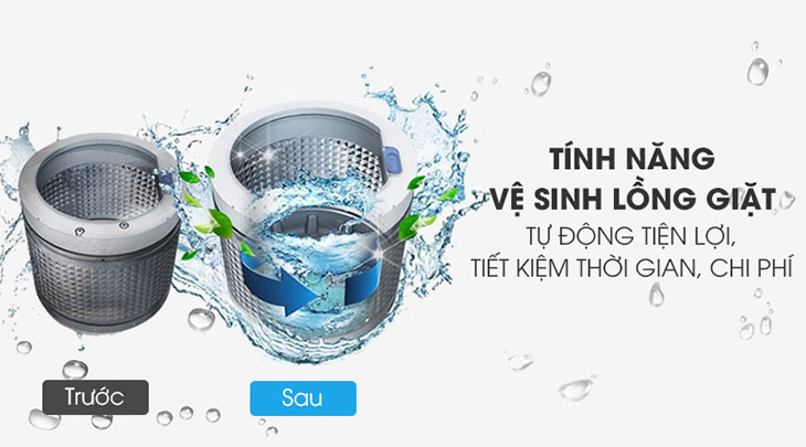 Tự động vệ sinh lồng giặt