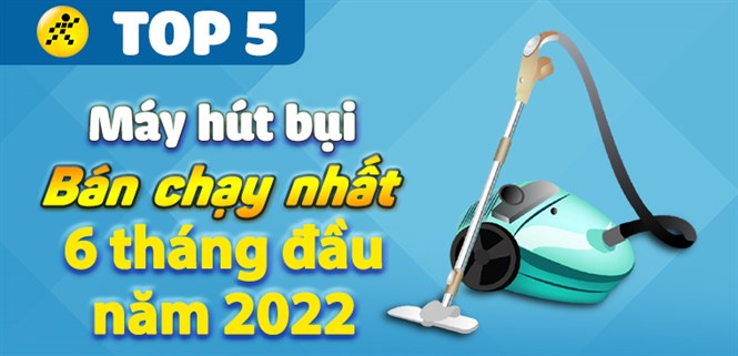 Top 5 máy hút bụi bán chạy nhất 6 tháng đầu năm 2022 tại Điện máy XANH
