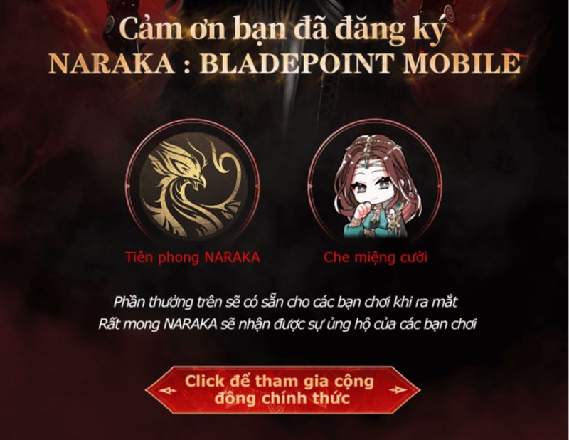 Cách đăng ký chơi trước Naraka Bladepoint Mobile Việt Nam