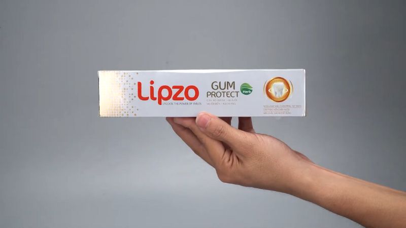 Bao bì của kem đánh răng Lipzo Herb Gum Protect