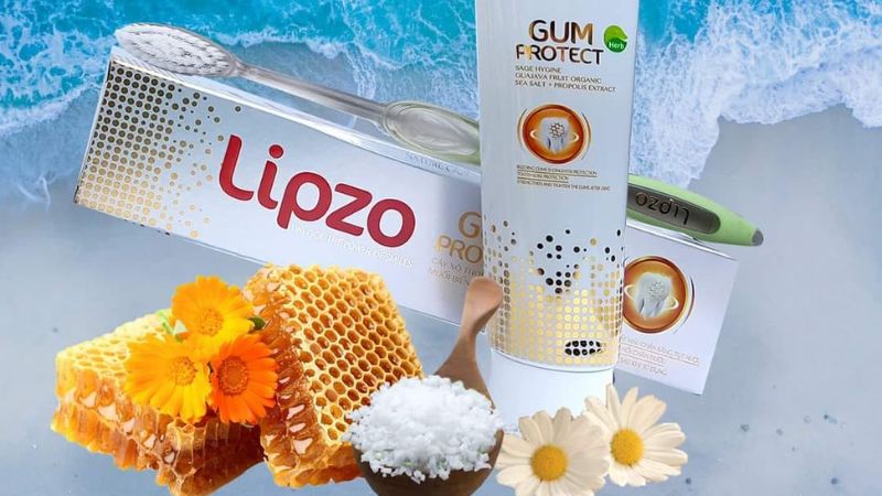 Thành phần có trong kem đánh răng Lipzo Herb Gum Protect