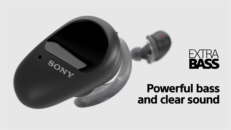 Sony WF-SP800N được trang bị tính năng Extra Bass. Nguồn: Sony.