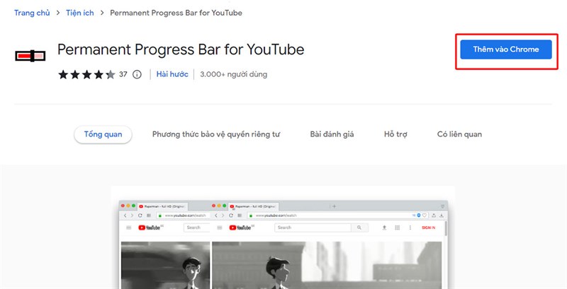 5 tiện ích mở rộng trên Chrome dành cho Youtube Permanent Progress Bar