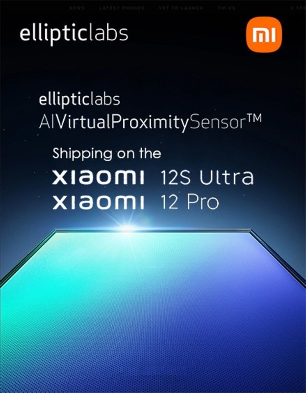 Xiaomi 12S Pro và 12 Ultra có cảm biến tiệm cận AI của Elliptic Labs