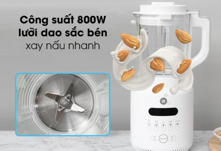 10 lý do nên sắm ngay một chiếc máy làm sữa hạt cho gia đình > Máy làm sữa hạt đa năng Mishio MK-270 tiết kiệm thời gian cho người dùng