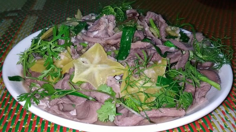 Lưỡi bò xào khế