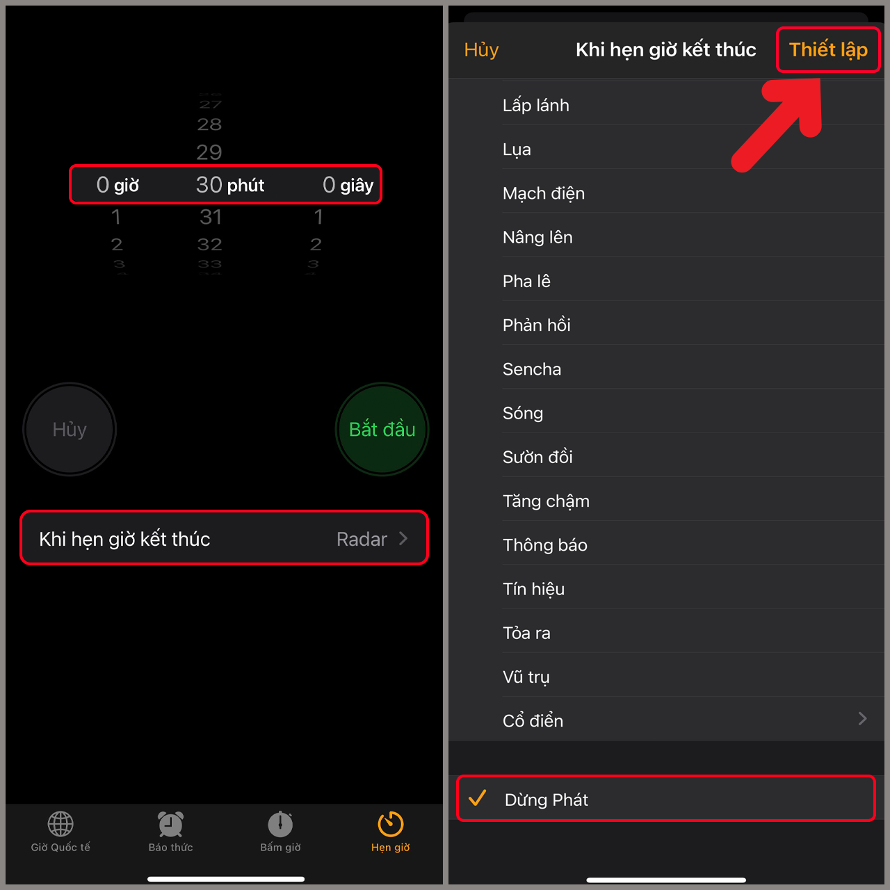 Cách hẹn giờ tắt nhạc trên iPhone Cách hẹn giờ tắt nhạc trên iPhone