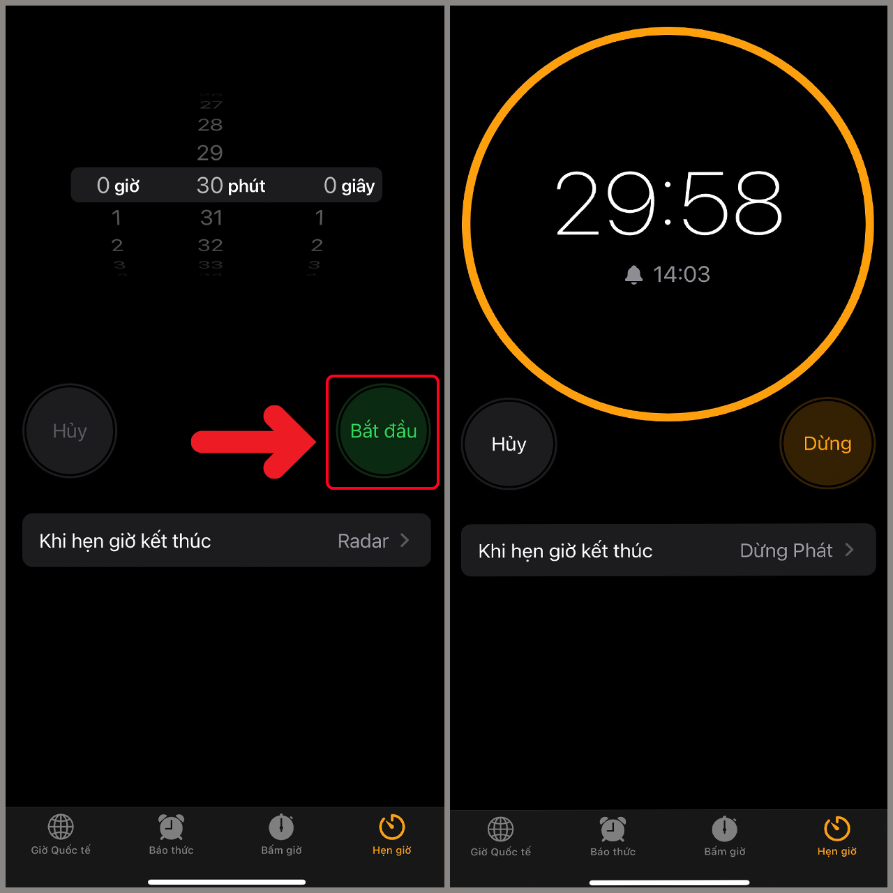 Cách hẹn giờ tắt nhạc trên iPhone Cách hẹn giờ tắt nhạc trên iPhone