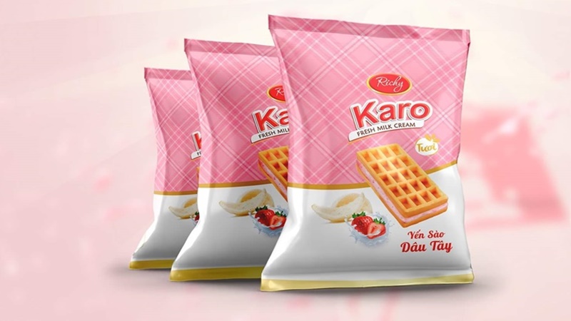 Bánh Karo kem tươi vị yến sào dâu tây 