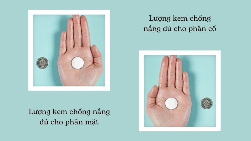 Lượng kem chống nắng chuẩn