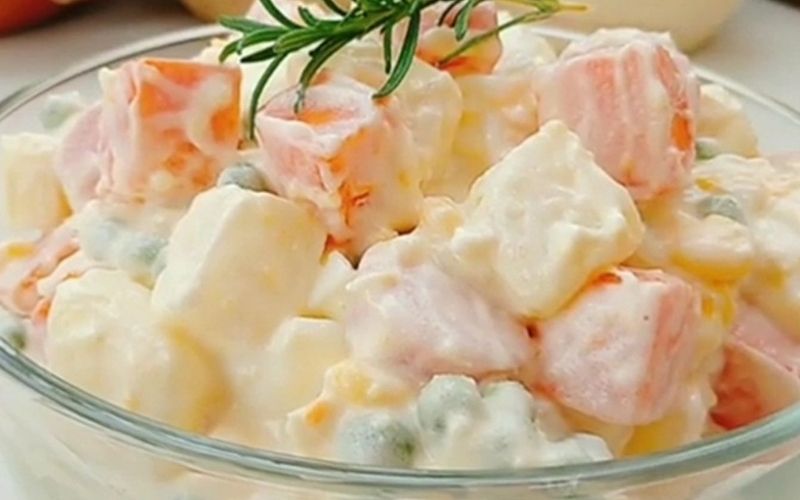 Salad Nga trộn mayonnaise