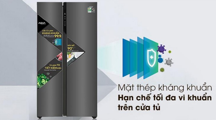 Tủ lạnh mặt thép có màu sắc, chất liệu hài hòa tạo cảm giác tươi mới cho căn bếp