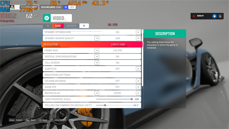 Thiết lập đồ họa game Forza 4 Horizon trên trên Lenovo IdeaPad Gaming 3 15IAH7. Thiết lập đồ họa game Forza 4 Horizon trên trên Lenovo IdeaPad Gaming 3 15IAH7.