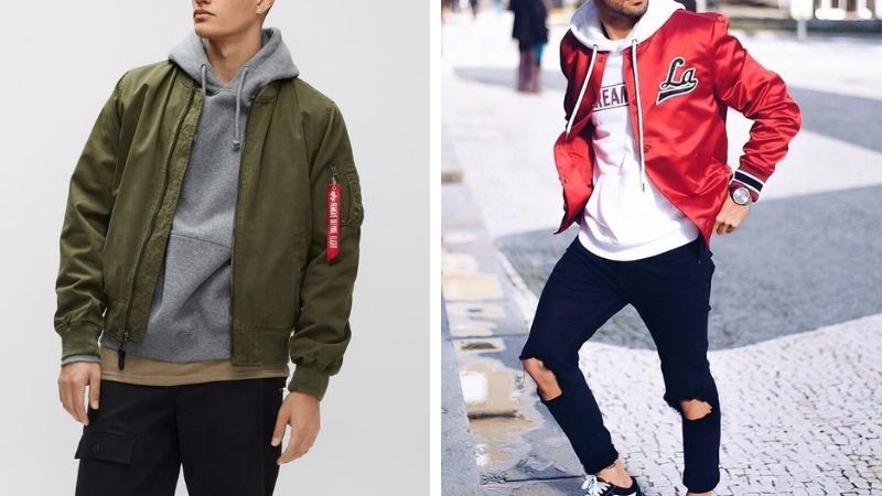 Phối áo khoác dù với áo Hoodie