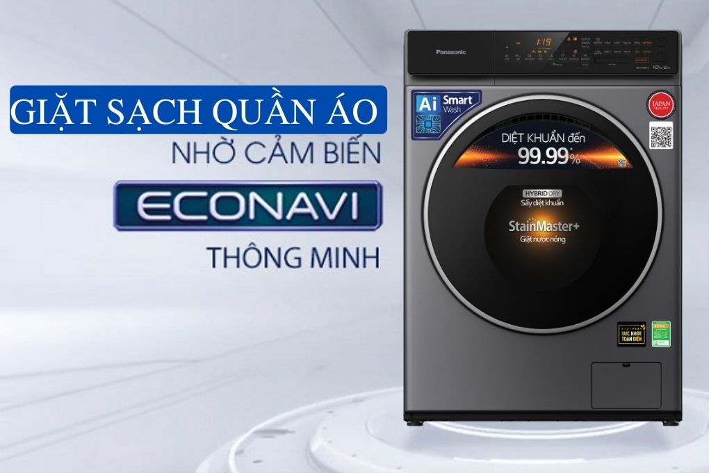 giặt sạch quần áo nhờ cảm biến Econavi