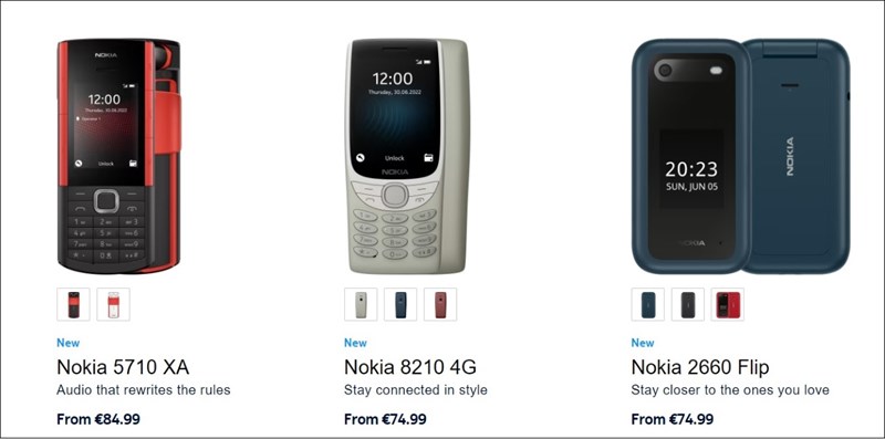 HMD ra mắt điện thoại phổ thông Nokia 2660 Flip, 5710 XpressAudio và 8210 4G