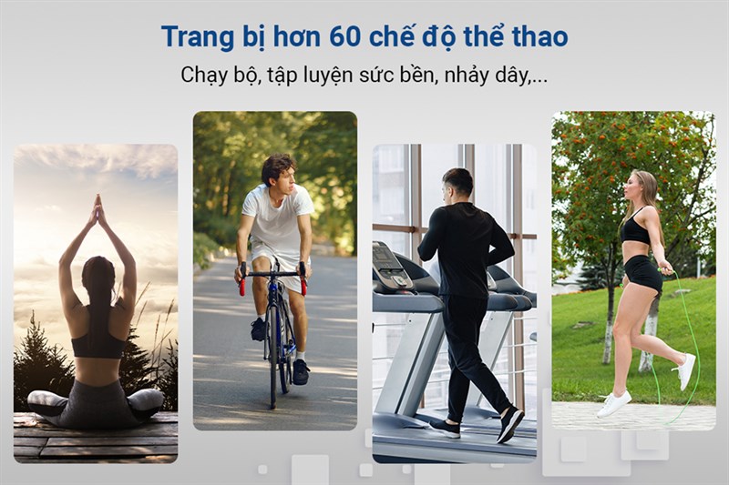 Amazfit Bip 3 Pro cũng không hề kém cạnh với 60 chế độ luyện tập cùng hệ thống PAI theo dõi liên tục