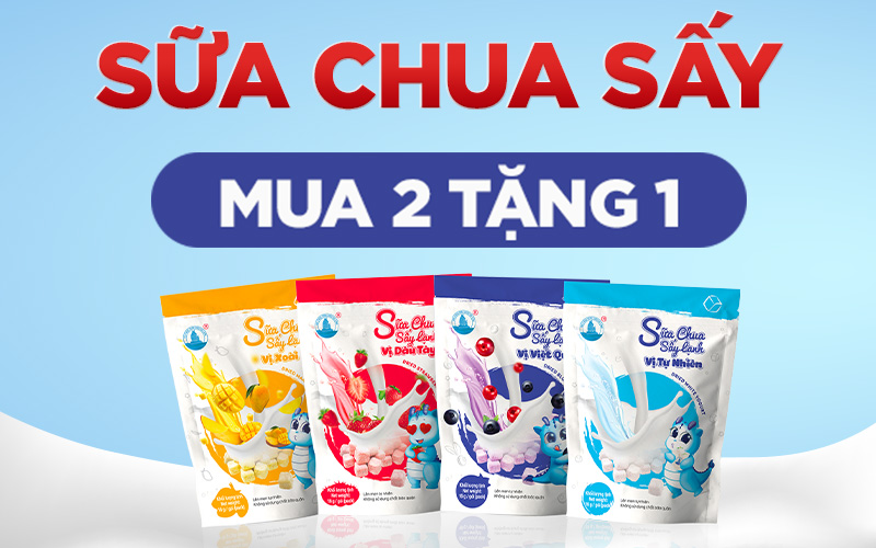 Sữa chua sấy mua 2 tặng 1