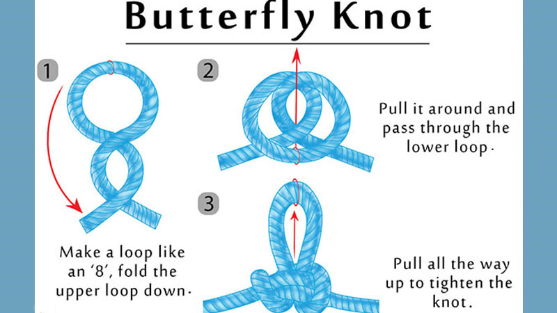 Cách thắt nút bươm bướm