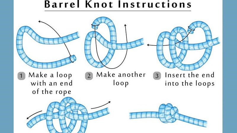 Cách thắt nút Barrel