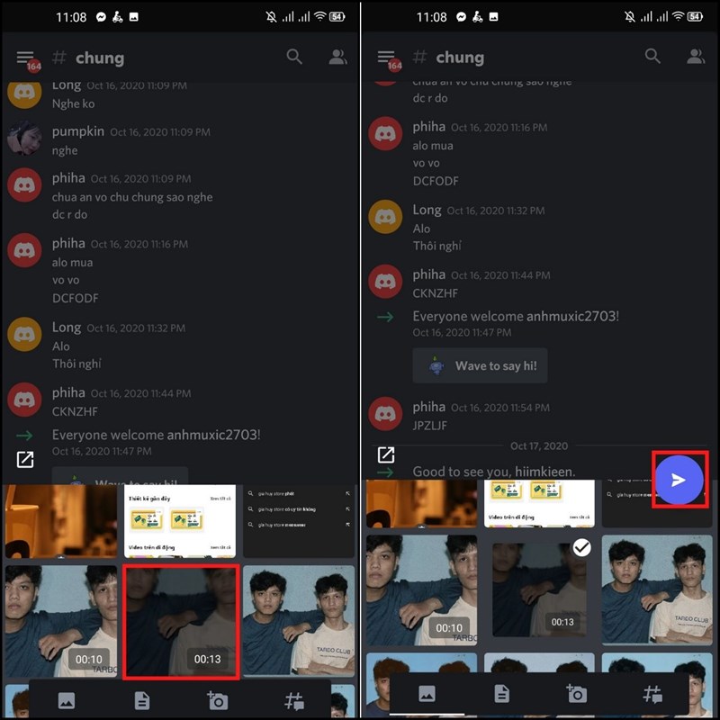 Cách gửi video trên Discord