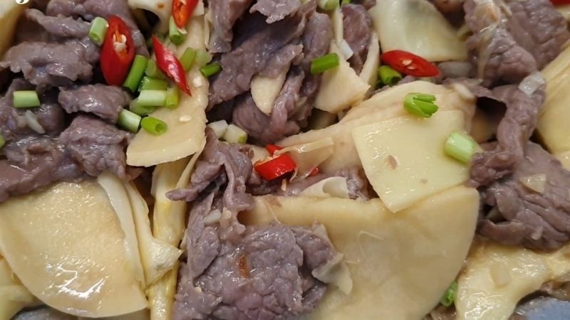 How to make delicious fried bamboo shoots with beef, the whole family loves it
