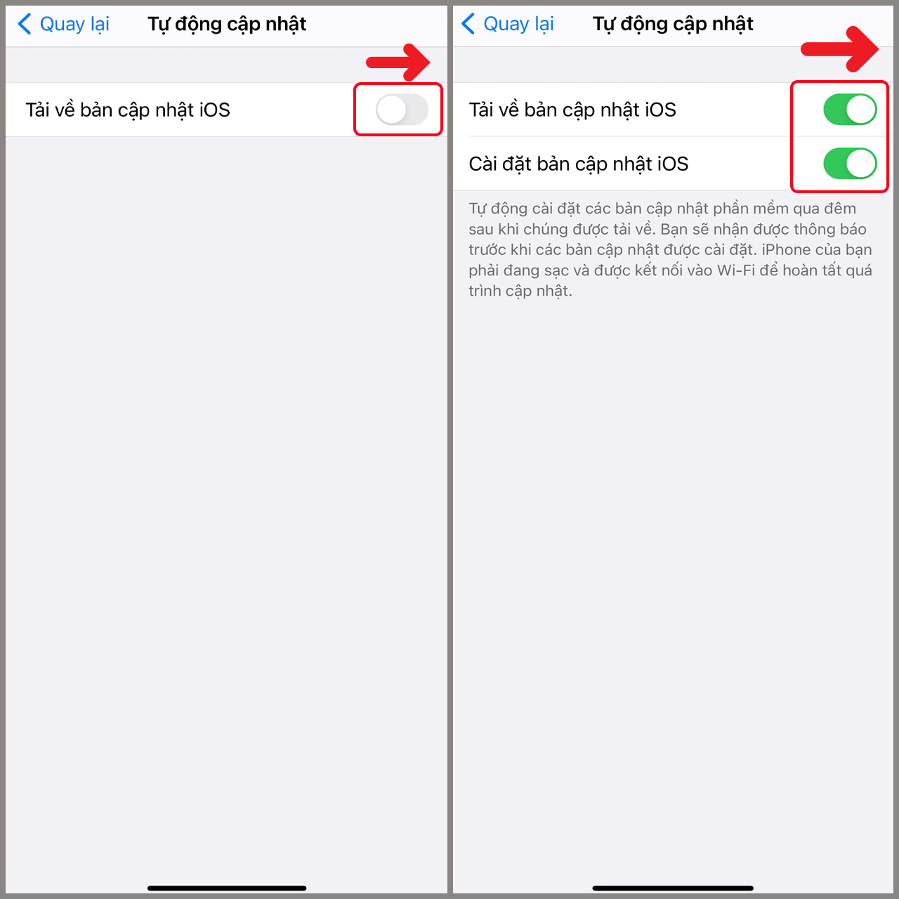 Cách bật tự động cập nhật phần mềm trên iPhone Cách bật tự động cập nhật phần mềm trên iPhone