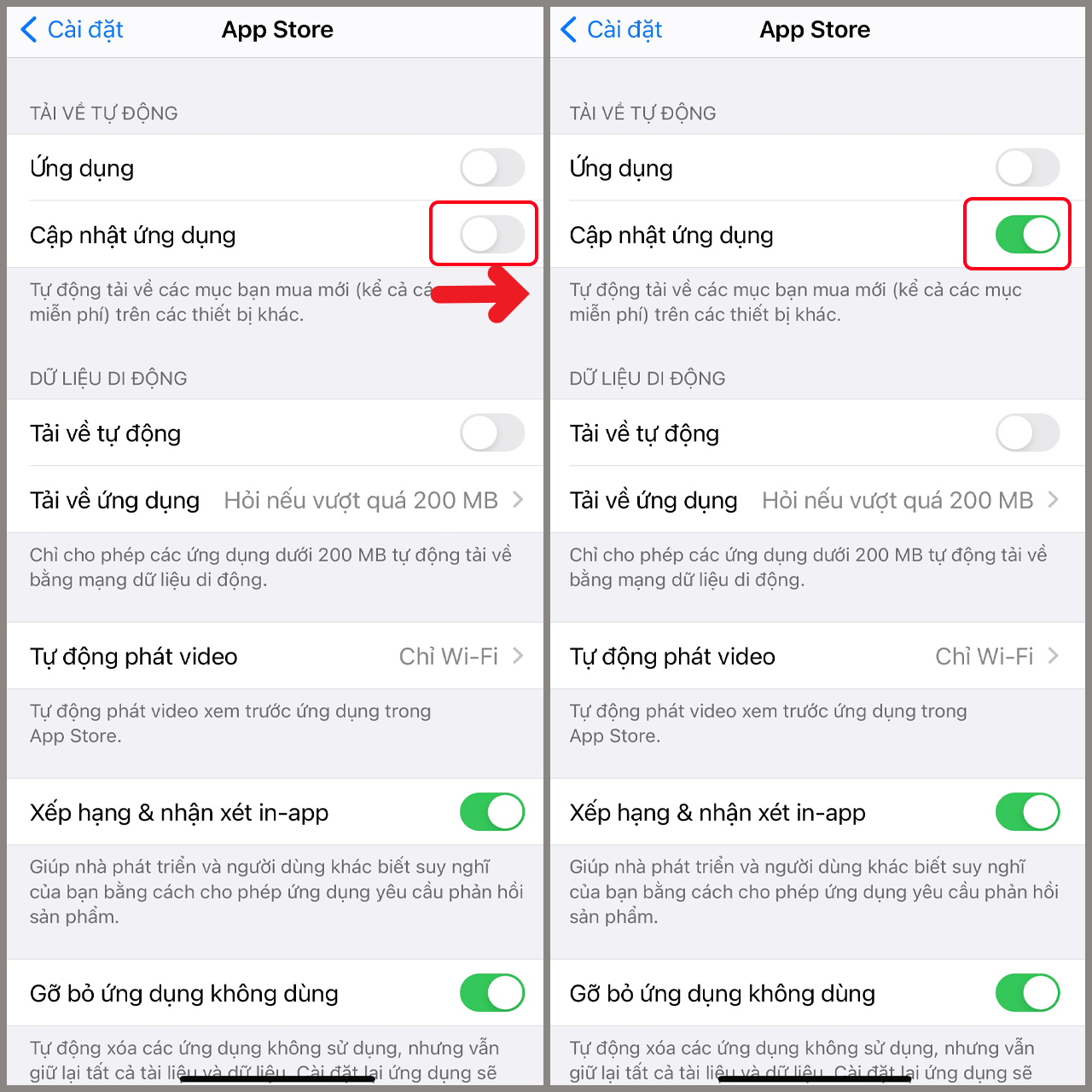 Cách bật tự động cập nhật phần mềm trên iPhone Cách bật tự động cập nhật phần mềm trên iPhone
