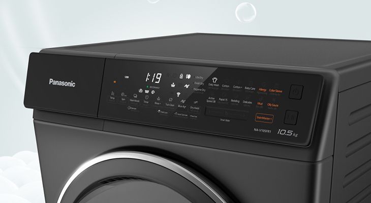 Máy giặt được trang bị bảng điều khiển Anh Việt