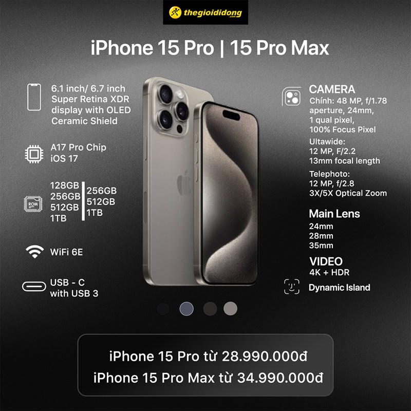 Cấu hình iPhone 15 Pro Max năm nay khiến mình cực kì ấn tượng Cấu hình iPhone 15 Pro Max năm nay khiến mình cực kì ấn tượng