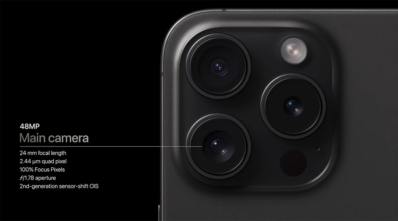 iPhone 15 Pro Max cũng được cải tiến hệ thống camera iPhone 15 Pro Max cũng được cải tiến hệ thống camera