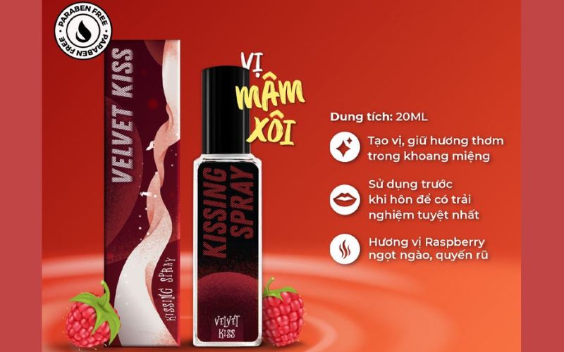 Xịt thơm miệng Loli & The Wolf Kissing Spray Velvet Kiss