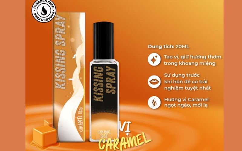 Xịt thơm miệng Loli & The Wolf Kissing Spray Caramel Kiss